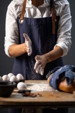 Kosta Linen Weaving Mill-forklæde, marineblå