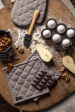 Kosta Linneväfveri Grydelapper 2-pak, Sand