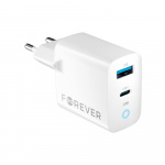 Forever TC-06-20AC PD QC vægoplader 1x USB-C 1x USB 20W
