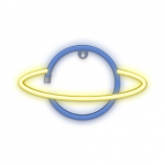 Forever Light Neon LED-lys Saturn batteri + USB FLNE11, gul/blå