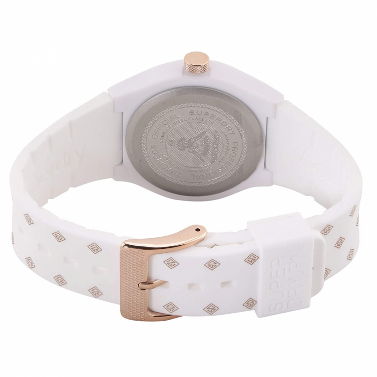 Superdry SDSYG166WRG - Ur 38 mm med 5 bar vandtæthed, hvid/guld