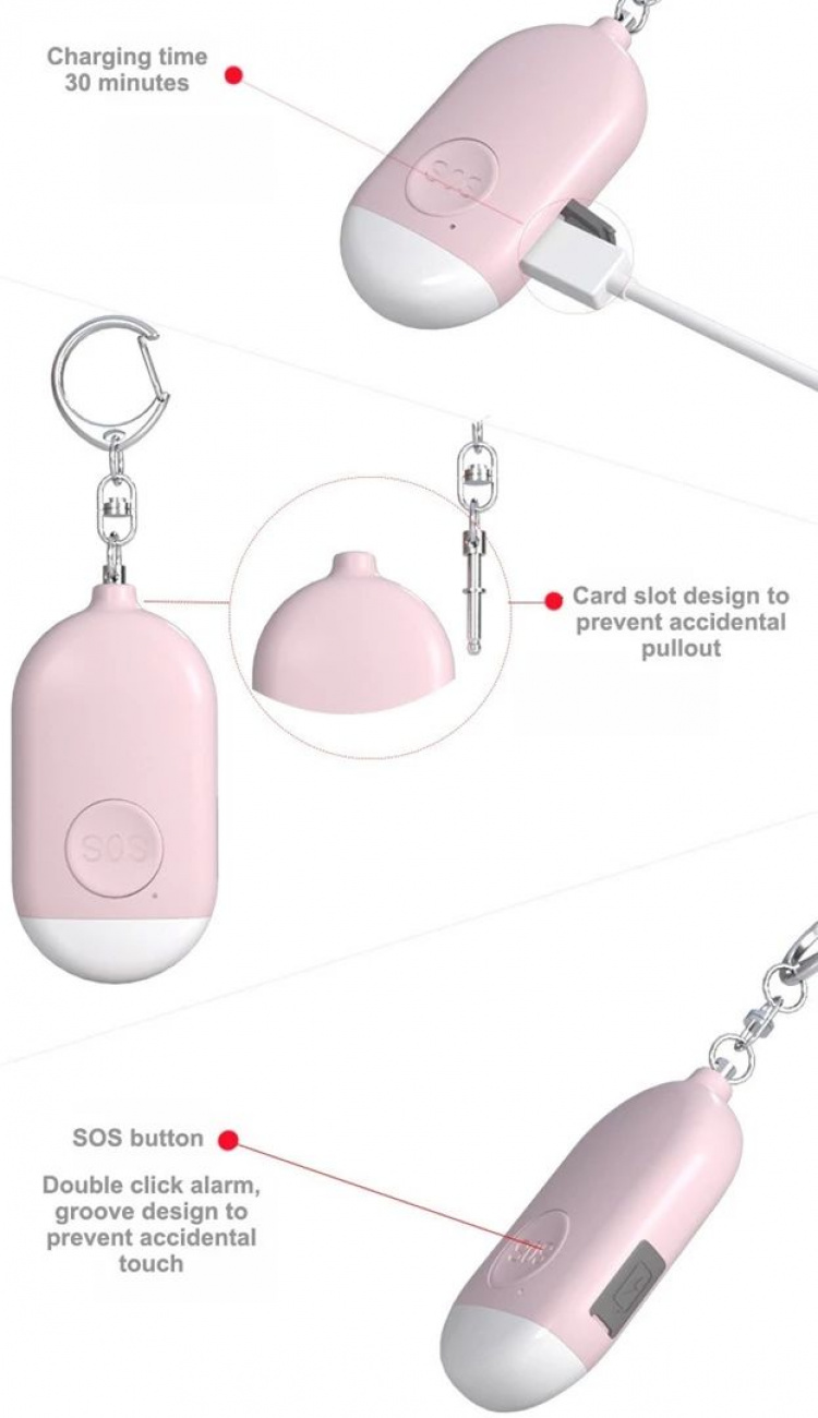 Safe n Sound Överfallslarm, Rosa