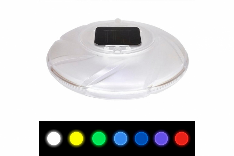 Bestway Floating Pool Light LED Solar Light, 7 farver, 18 cm Bestway Floating Pool Light LED Solar Light, 7 farver, 18 cm