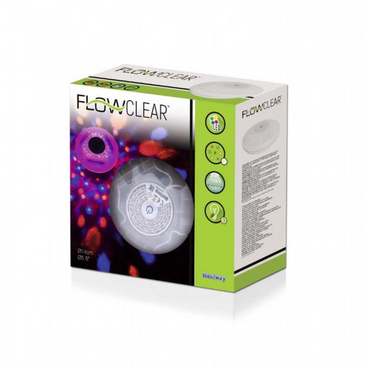 Bestway Flowclear Flydende LED-poolbelysning med solceller