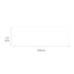 Termiske etiketter til Niimbot D11 etiketteringsmaskine, Selvklæbende, 12x40mm, Hvid