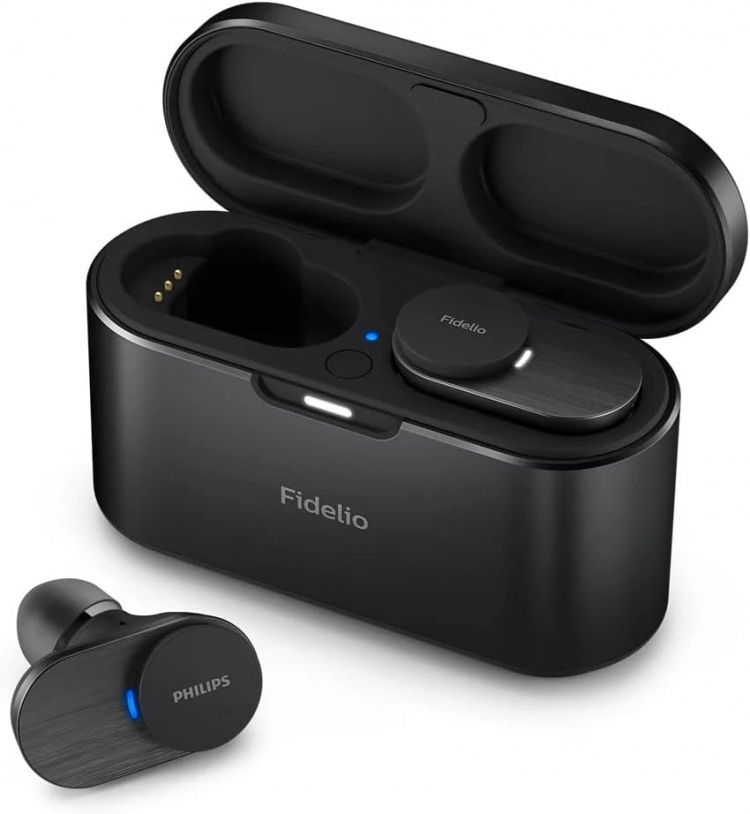 Philips Fidelio T1 trådløse hovedtelefoner, in-ear, sorte