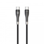 Forever Elegant kabel USB-C - USB-C 1,0 m 60W sort