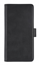 Essentials Xiaomi Redmi Note 14 Pro PU-plånbok, avtagbar, 3 kort, svart