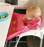 Praktisk langærmet hagesmæk, pink