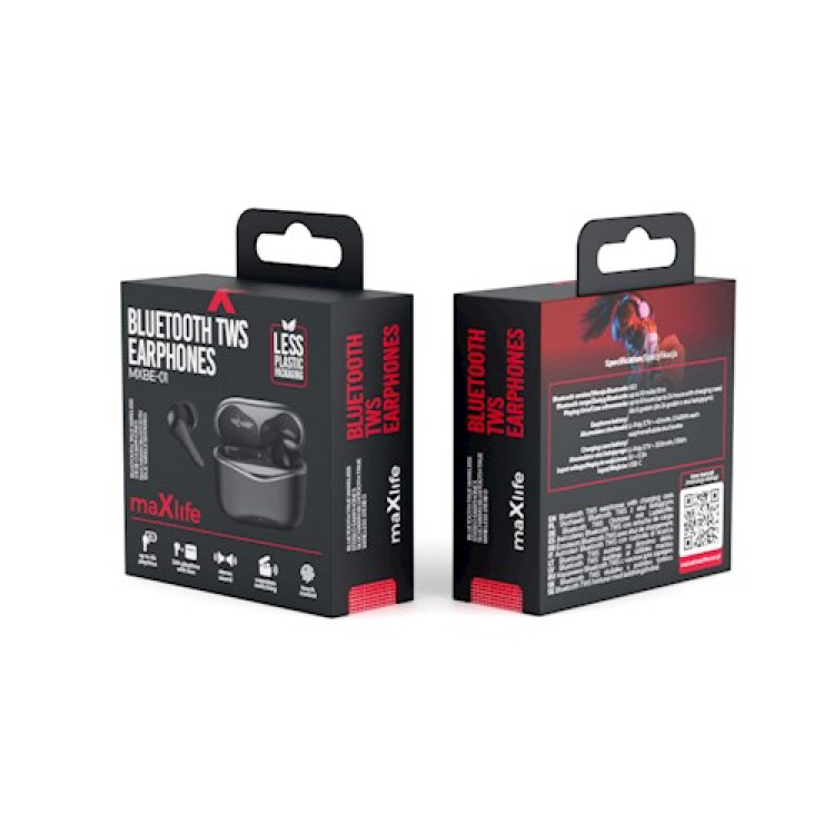 Maxlife MXBE-01 - TWS-hovedtelefoner, sort Maxlife MXBE-01 - TWS-hovedtelefoner, sort