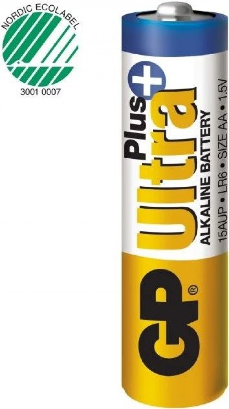 GP Ultra Plus Alkaline AA-batteri, 15AUP/LR6, 4-pak