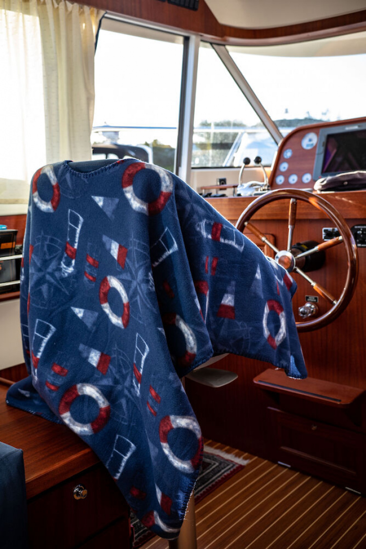 Lord Nelson Victory Fleeceponcho Kuling, Vit, 120x160 cm