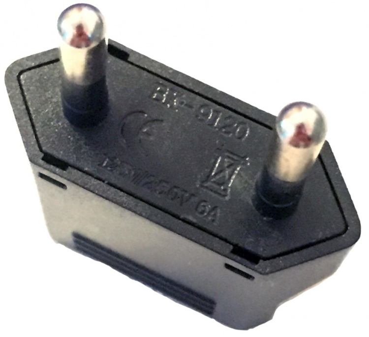 Rejseadapter, USA til Sverige, Svart