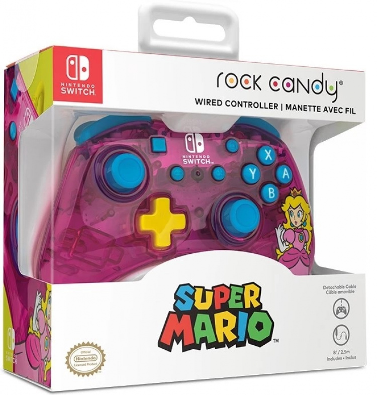 PDP Rock Candy Wired Controller - Peach (Switch) PDP Rock Candy Wired Controller - Peach (Switch)