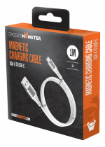 GadgetMonster Magnetisk USB-C-opladerkabel, ingen kabelrod, 2,4A, 1 m