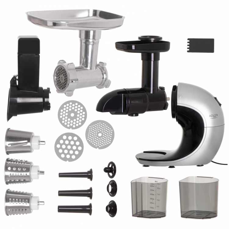 Adler AD 4131 Slow-speed juicer 3in1 - Meat mincer, Juicer, Vegetable grater