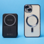 Forever MATB-100 Powerbank med trådløs opladning, PD QC 22,5W 10000 mAh, Sort