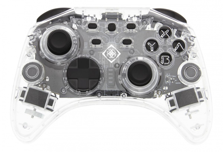 DELTACO Nintendo Switch Controller, gennemsigtig, RGB, makroknapper DELTACO Nintendo Switch Controller, gennemsigtig, RGB, makroknapper