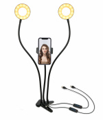 United VBL2177 Dobbelt ringlys med mobilholder