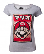 Bioworld Nintendo Propganda Mario T-shirt til kvinder, XS