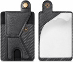 Kortholder i PU-læder med stativ, Sort