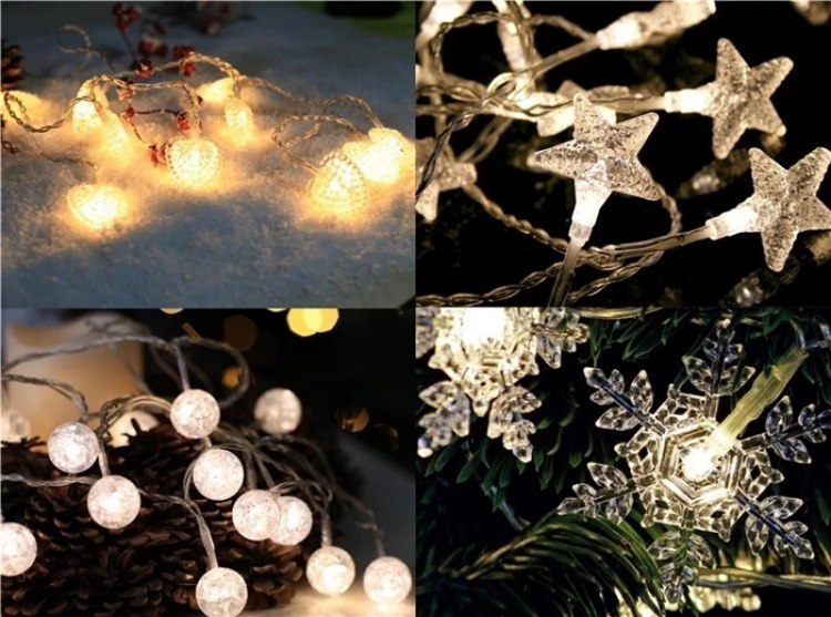 DAY-lyskæde 10 LED batteridrevet, 1,2 m