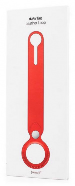 Apple AirTag-løkke i læder, rød