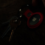 Apple AirTag-løkke i læder, rød