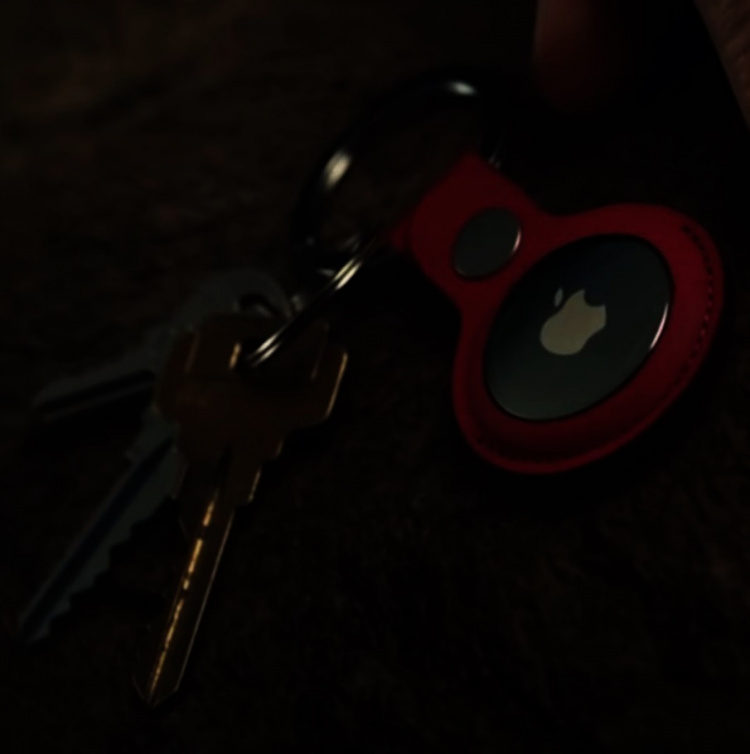 Apple AirTag-løkke i læder, rød