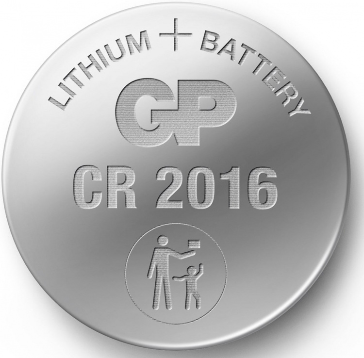 GP knapcelle litium CR2016, 4-pak