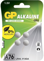 GP knapcelle 76A, 1,5V, LR44, 4-pak