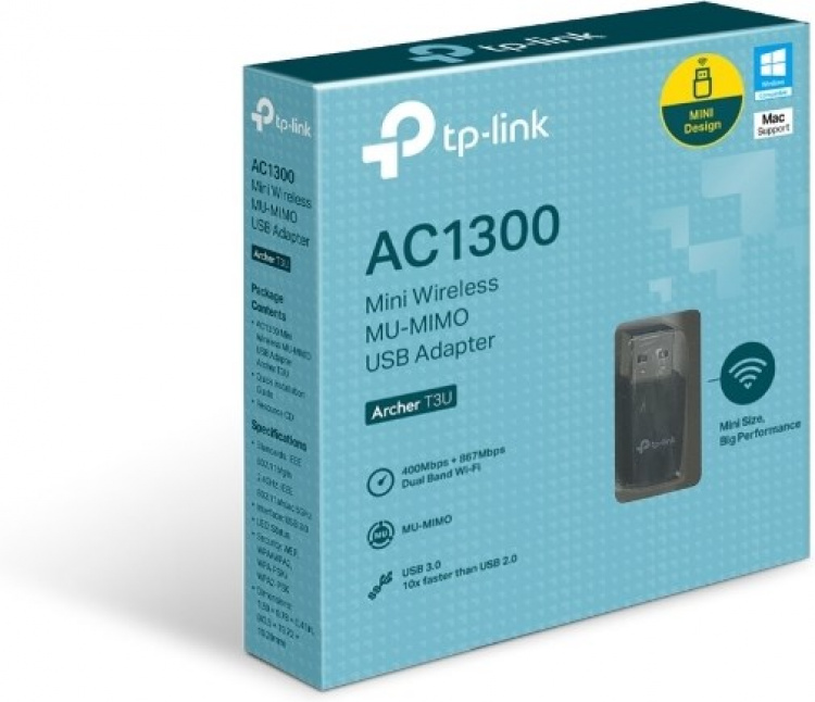 TP-Link Netværksadapter SuperSpeed USB 3.0 1.2Gbps Trådløs TP-Link Netværksadapter SuperSpeed USB 3.0 1.2Gbps Trådløs