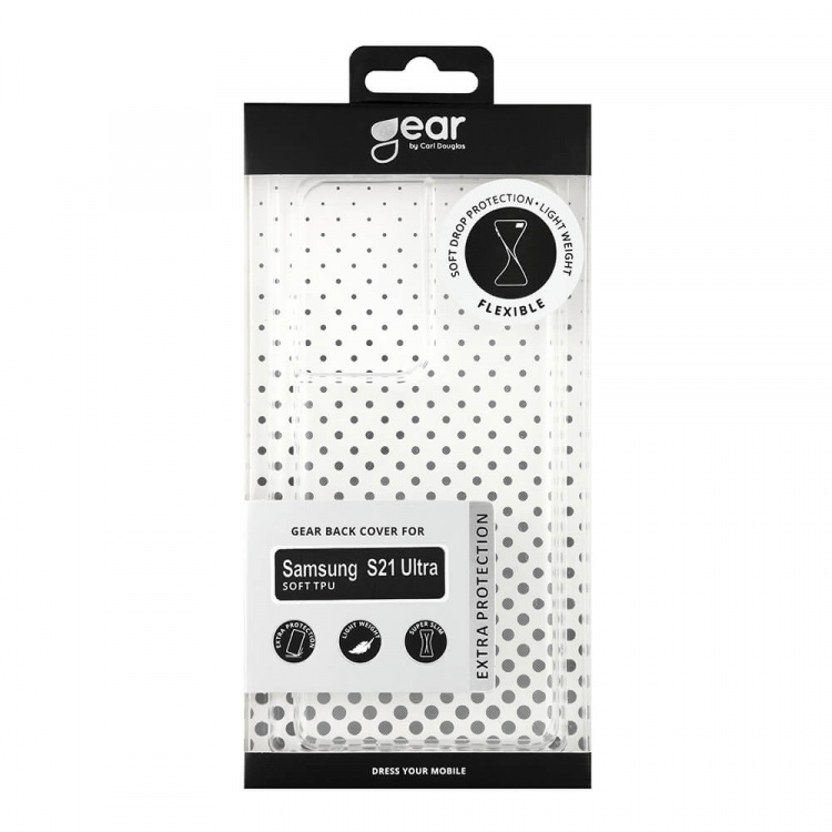 Gear Mobilcover TPU Transparent - Samsung S21 Ultra
