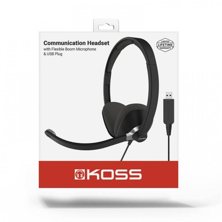 Koss Headset CS300 On-Ear USB Sort