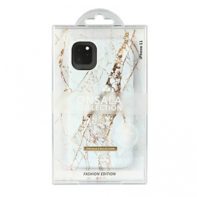 Onsala COLLECTION Mobil Cover Soft White Rhino Marble iPhone 11