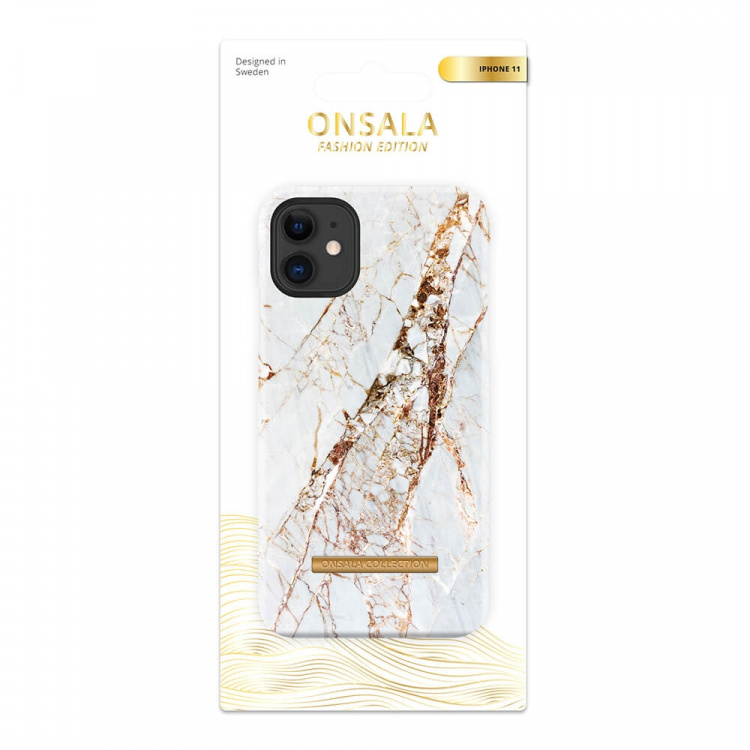 Onsala COLLECTION Mobil Cover Soft White Rhino Marble iPhone 11