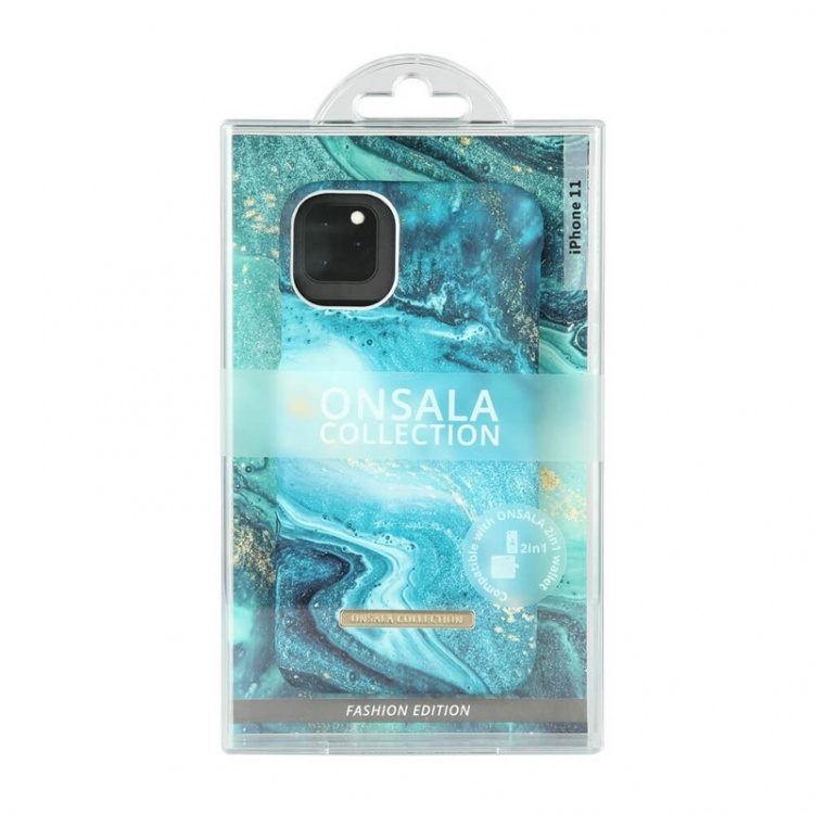 Onsala COLLECTION Mobil Cover Soft Blue Sea Marble iPhone 11