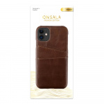 Onsala COLLECTION Mobil Cover Læder Brun iPhone 11 med Kortrum