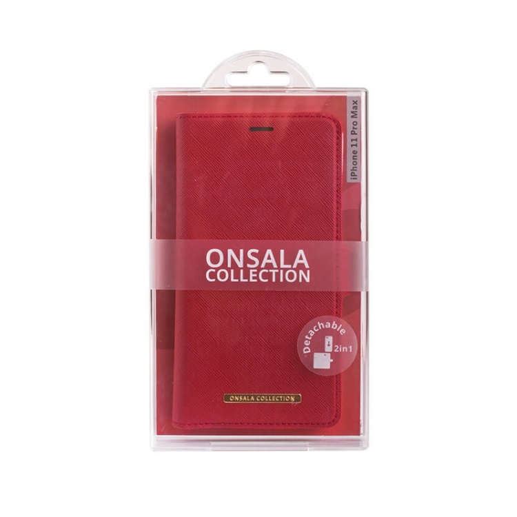 Onsala COLLECTION Wallet Saffiano Red iPhone 11 PRO MAX