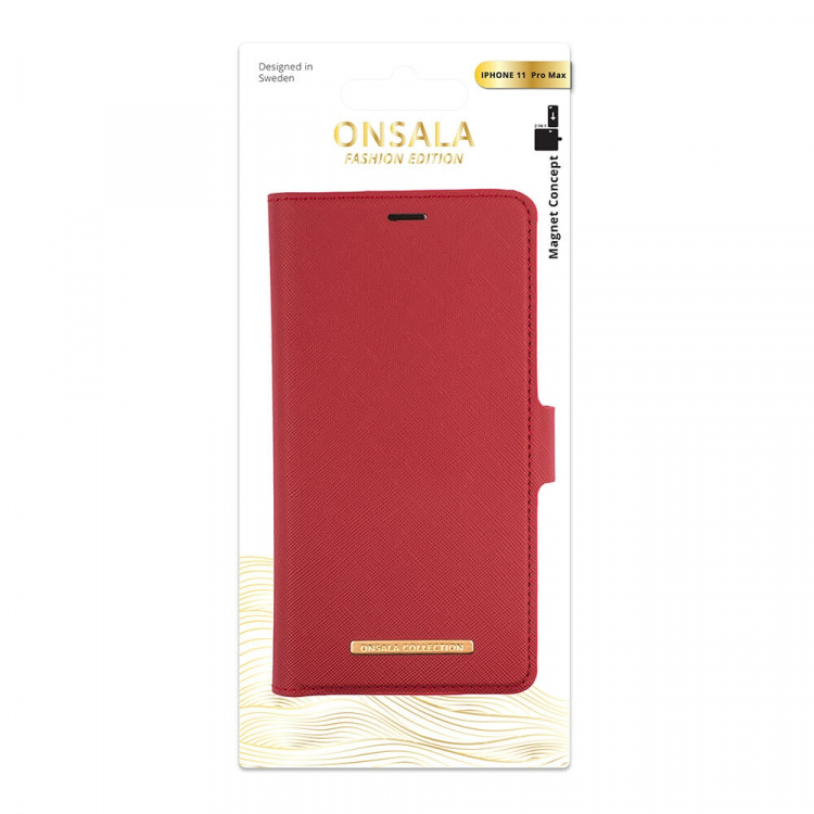 Onsala COLLECTION Wallet Saffiano Red iPhone 11 PRO MAX