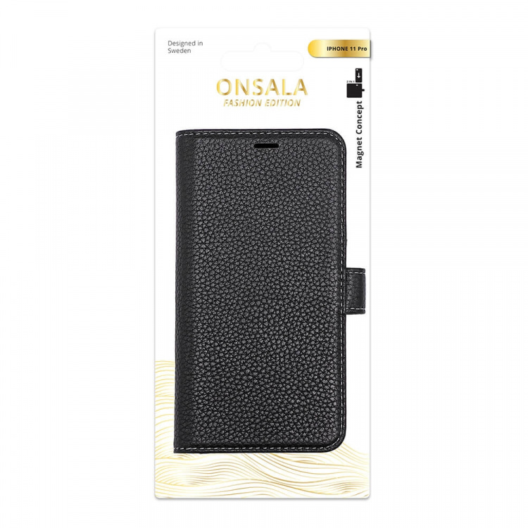 Onsala COLLECTION Wallet Læder Sort iPhone 11 PRO