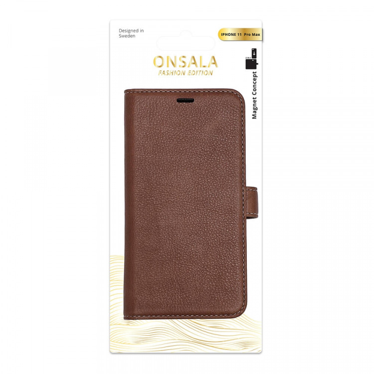 Onsala COLLECTION Wallet Læder Brun iPhone 11 PRO MAX