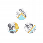 PopSockets PopGrip Mini White Marble Glam 3-pak