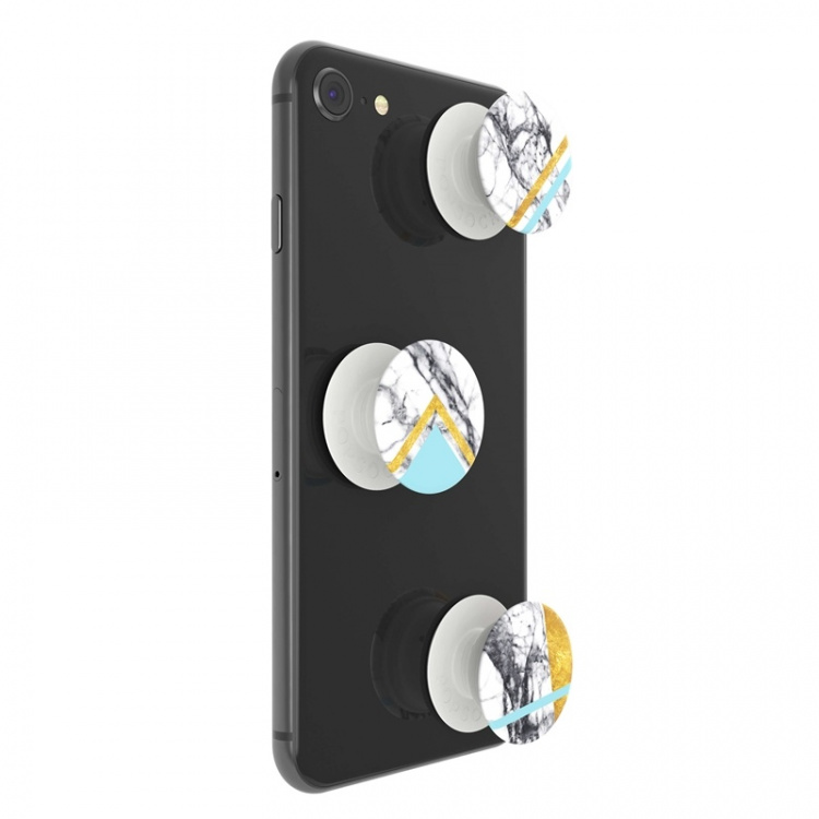 PopSockets PopGrip Mini White Marble Glam 3-pak