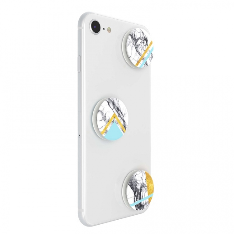 PopSockets PopGrip Mini White Marble Glam 3-pak