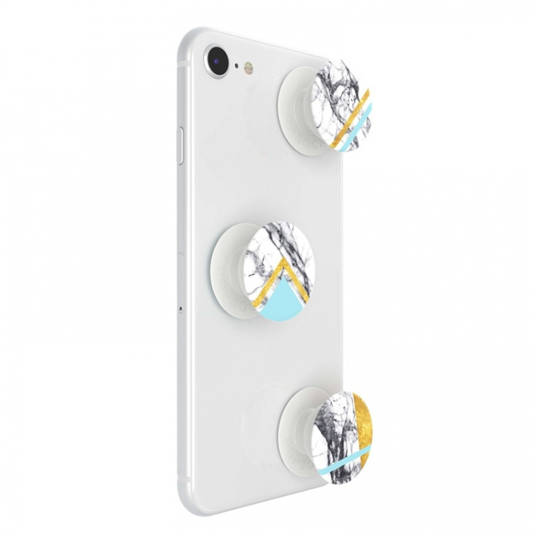 PopSockets PopGrip Mini White Marble Glam 3-pak