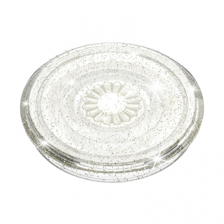 PopSockets PopGrip Clear Glitter Silver