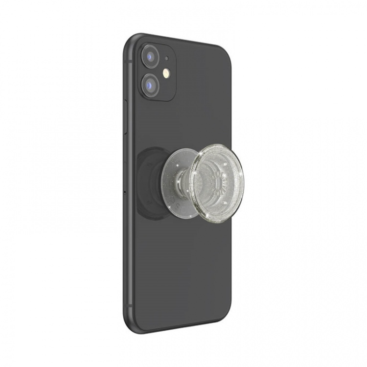 PopSockets PopGrip Clear Glitter Silver