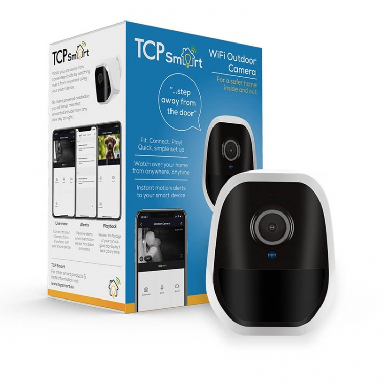 TCP SMART WIFI Udendørs Kamera 1080p 16Gb hvid