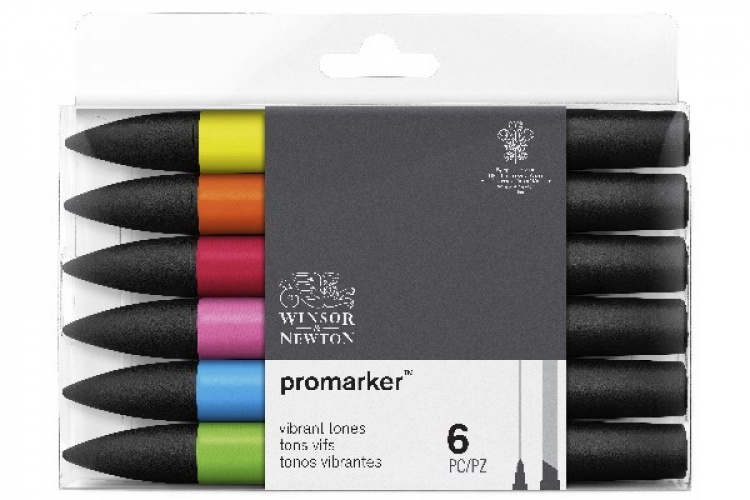 WINSOR Promarker 6pcs vibrant tones